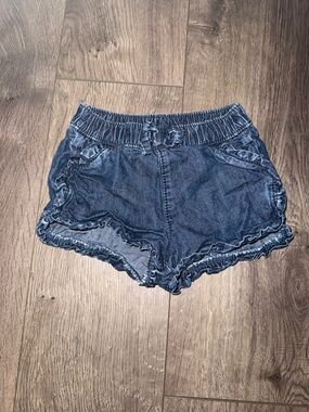 jumping beans Dark Denim Ruffle-Hem Jean Shorts